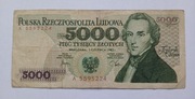 banknot Fryderyk Chopin 5000 złotych seria A 5595224 
