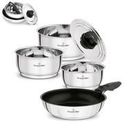 Zestaw garnki nierdzewne odpinana rączka 