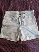 Esmara - spodenki krótkie, jeansowe - białe, rozm. 40