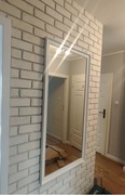 Lustro ścienne Ikea 70x140 białe duże drewniane 