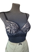 Czarny stanik biustonosz pushup 70B bielizna damska Esotiq