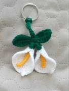 Kalie wykonane na szydełku, brelok 