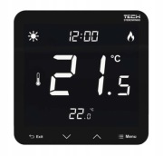 STEROWNIK REGULATOR POKOJOWY CZARNY ST-297z v3 TECH PRZEWODOWY NA 230V 