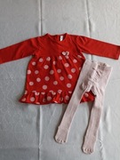 Sukienka dla dziewczynki 80 + rajstopki