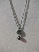 Naszyjnik BAUBLE Łańcuszek Stal nierdzewna Szklane koraliki Biżu damska