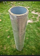 Rury stalowe fi 20 cm z otuliną z wełny mineralnej – 2 szt. po 1 m