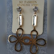 Kolczyki koniczyny rozetki z cyrkonią 