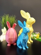 Zestaw Wielkanocny 3D (3 szt.) – Duży Zając + 2 Dowolne Figurki Low-Poly