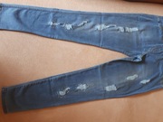 Jeansy , dziury, dżety  5 xl