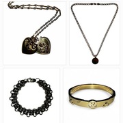 4 x stal nierdzewna naszyjnik bozia serce rombo blaszka bransoletka