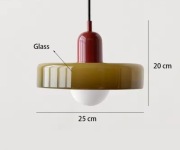 Nowa Wyjątkowa szklana lampa wisząca butelkowa zieleń vintage skandynawska