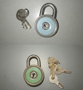 Zestaw dwóch sprawnych kłódek Delta – PRL Vintage