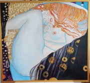 Obraz wg Gustava Klimta "Danae"