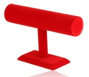 Wałek ekspozytor czerwony biżuteria bransoletka 16 sztuk