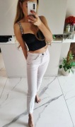 Skinny Premium 3D Jeansy Strukturalny Material XS