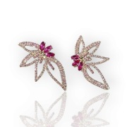 Kolczyki elf różowe 