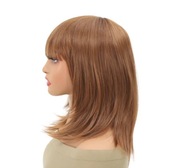 Peruka damska jasny brąz bob proste włosy dostawa 24h PL