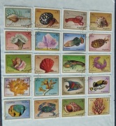 znaczki Ryby Kraby Małże Raki _ Duża seria