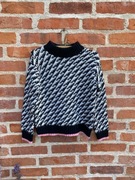 M&S - WZORZYSTY SWETER - ALPAKA - S