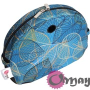 Czarny organizer do Obag MOON LIGHT liście niebieski 2 kieszenie wkład OMAY