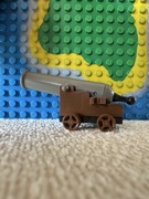 Lego Piraci - Armata / Działo 2527 + 2533C01 Old Brown ze statku 