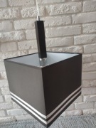 Żyrandol brązowy na jedną żarówkę idealny do sypialni