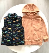 H&M Zestaw KAMIZELKA + BLUZA 104/110 Dinozaury Pomarańczowa na Wiosne