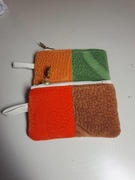 kolorowe etui na słuchawki douszne 2warstwy gąbka zamek mikrofibra welur