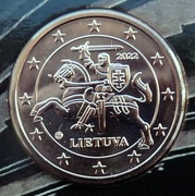 LITWA 2022 5 CENTÓW UNC !!!!!!!!!!