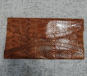 Torebka skóra węża vintage retro kopertówka