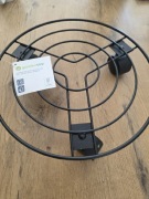 Podstawka pod doniczke na kółkach metalowa czarna 