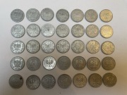 Zestaw 35 monet 1 zł PRL różne roczniki cienka data destrukt 1949 1982 1984