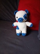 Krówka pluszak duży zabawka dla dzieci niebieska