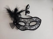 Maska na oczy (weneckie) PartyPal 134320 tkanina czarny