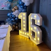 Cyfry LED Litery LED 120cm - Wynajem Urodziny Eventy Wesela 18 30 50 LOVE