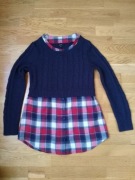 Sweterek i koszula 2w1 firmy papaya, rozm. 10 / xs