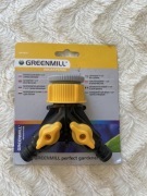 Rozdzielacz na kran 1” - 3/4” z dwoma zaworami