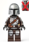 LEGO STAR WARS sw1166 The Mandalorian / Din Djarin Black Head BEZ JET PACKA