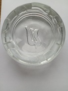 Popielniczka szklana, niemiecka huta szkła 11 cm