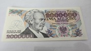 2 miliony 1992 B   UNC 