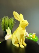 Nowoczesny Zając Wielkanocny 3D – Geometryczna Figurka Dekoracja Low-Poly