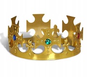 Złota plastikowa korona króla fotobudka królewska