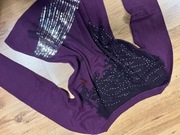 Bluzka fioletowa z kaszmirem i wełną z merynosow rozmiar S