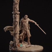 Figurka druk 3D żywica " Bedivere The Tragedy of Loyalty - F1867 " - 120 mm