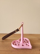 Wrist Heart Yarn Spinner, przenośny uchwyt na włóczkę - różowy