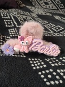 Duża spinka do włosów puchata różowa Barbie