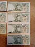 banknoty 50 zł K.Świerczewski seria GU 1988 r