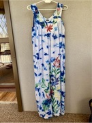 Wiskozowa luźna sukienka maxi na lato oversize ciążowa etno vintage S M L