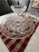 Komplet 4 naczyń „poziomki” huta szkła Ząbkowice