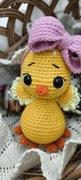 Kurczaczek , pisklę, zabawka kolekcjonerska, handmade, szydełko 
